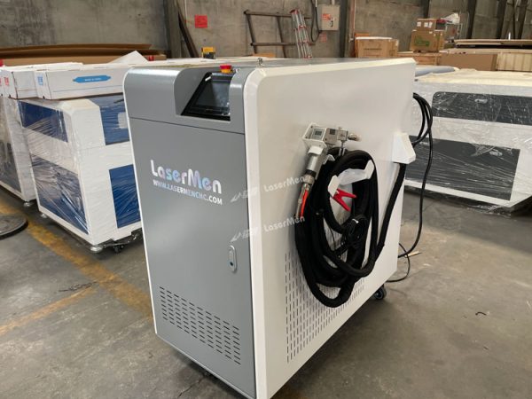 Soldadora láser de fibra portátil para metal con sistema de alambre automático