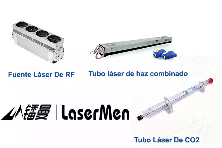 Tubo láser de haz combinado