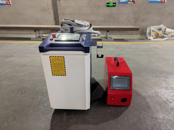 Máquina de limpieza y corte por soldadura láser de fibra de metal portátil todo en uno con sistema de cableado automático