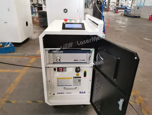 Máquina de soldadura láser de fibra metálica portátil